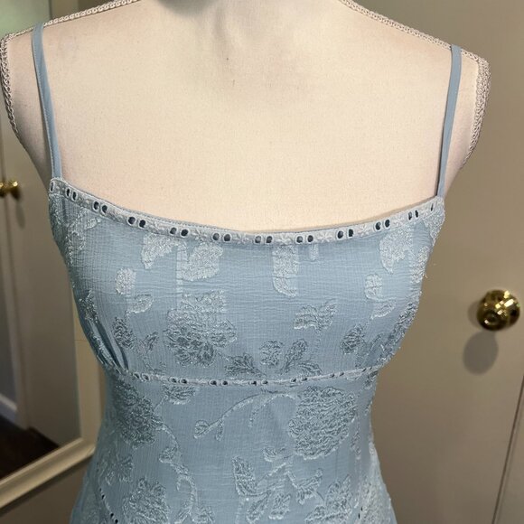 Princess Polly Light Blue South Of France Lace up Back Maxi Dress, Size 6 - Picture 2 of 16